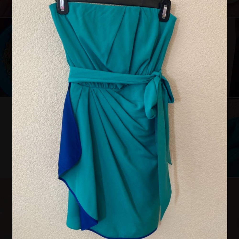 Express Turquoise and Blue Dress